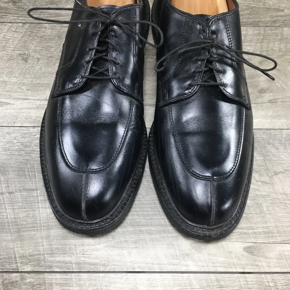 Mens Allen Edmonds Ashton Derby Leather Split Toe Oxfords Black Shoes Size 10.5